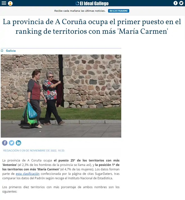 artículo gabinete de prensa apablo.com en el ideal gallego